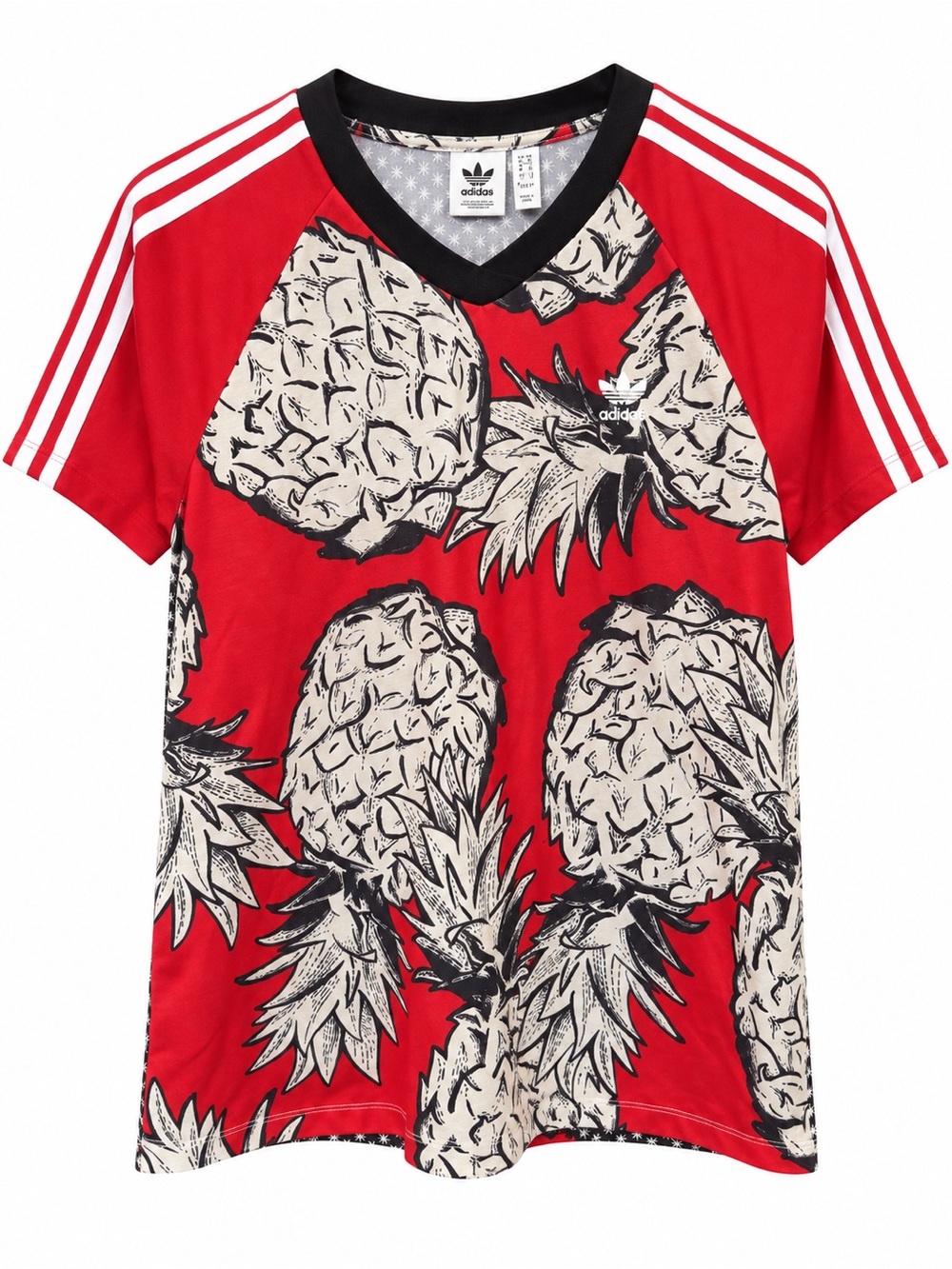 Adidas Originals x The Farm Company Pineapple Print T-Shirt Red Size M